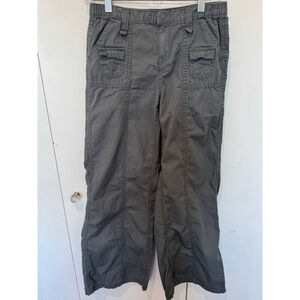 Women's H&M Divided Grey wide Leg elastic waist Cargo Pants US 2